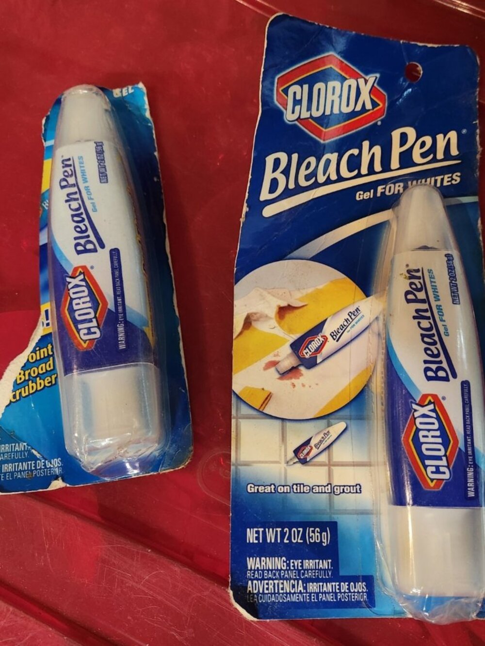 2 Clorox Bleach Pen Gel featuring Dual Tips 2 oz New Sealed NOS DISCONTINUED